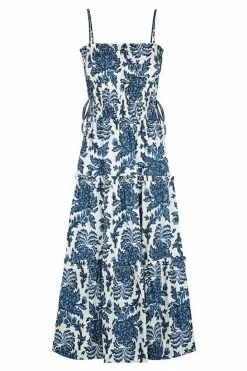 Shona Joy DIANA SHIRRED TIERED MIDI DRESS