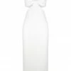 Shona Joy SIMONE GATHERED CUT OUT MIDI DRESS - IVORY DRESSES