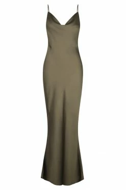 Shona Joy LUXE BIAS COWL SLIP DRESS - PINE