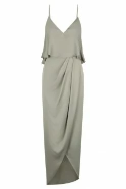 Shona Joy LUXE COCKTAIL FRILL DRESS - EUCALYPTUS DRESSES