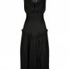 Shona Joy DRESSES SAFIRA SLEEVELESS OPEN BACK MIDI DRESS - BLACK