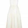Shona Joy DRESSES LUANA LINEN SQUARE NECK MIDI DRESS - IVORY