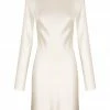 Shona Joy DRESSES LA LUNE LONG SLEEVE BACKLESS MINI DRESS - CREAM
