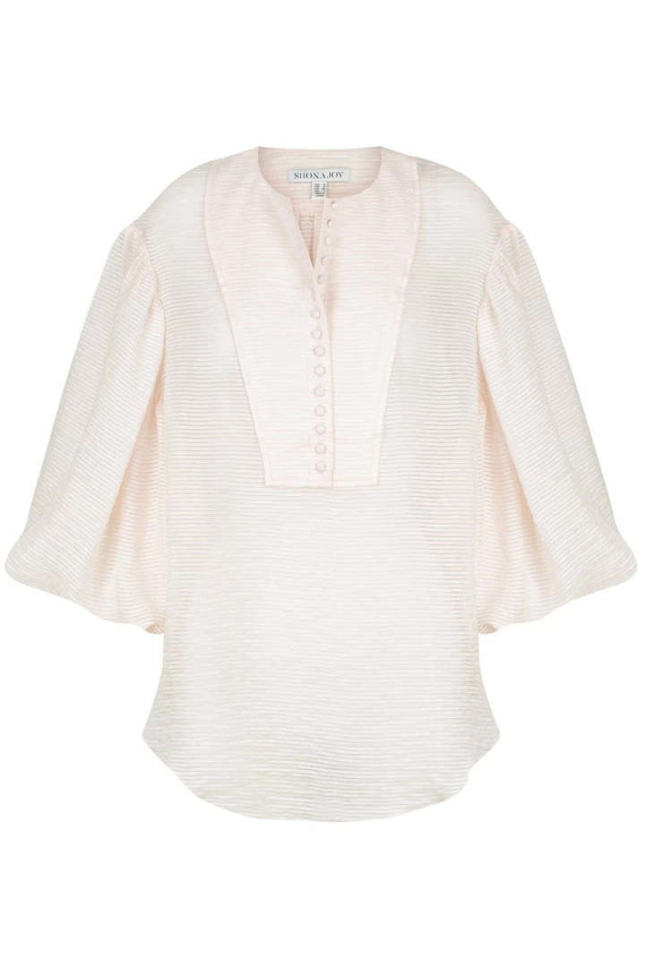 Shona Joy CHARLOTTE BALLOON SLEEVE BLOUSE - ECRU TOPS