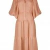 Shona Joy DRESSES CHARLOTTE HIGH NECK MIDI DRESS - DESERT ROSE