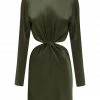 Shona Joy GIORGIA TWIST FRONT MINI DRESS - FOREST