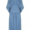 Shona Joy NOEMI LONG SLEEVE RUCHED MIDI DRESS - OCEAN DRESSES