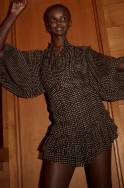 Shona Joy DRESSES SOFIA BUTTON UP RUCHED MINI DRESS