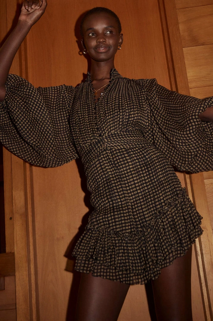 Shona Joy DRESSES SOFIA BUTTON UP RUCHED MINI DRESS