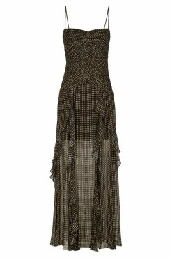 Shona Joy SOFIA RUCHED FRILL MAXI DRESS DRESSES