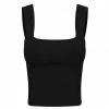 Shona Joy BASIC SQUARE NECK TOP - BLACK