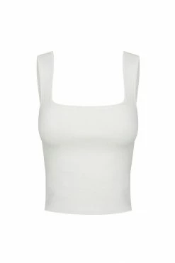Shona Joy BASIC SQUARE NECK TOP - IVORY TOPS
