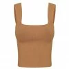Shona Joy BASIC SQUARE NECK TOP -TAN