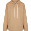 Shona Joy TOPS SJ LOGO CURVED HEM HOODIE - TAN