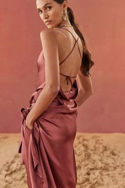 Shona Joy THALIA COWL BACK CAMI TOP - SANGRIA TOPS