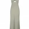 Shona Joy LUXE TWIST FRONT SLEEVELESS MIDI DRESS - EUCALYPTUS DRESSES