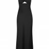 Shona Joy LUXE TWIST FRONT SLEEVELESS MIDI DRESS - ONYX