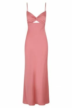 Shona Joy LUXE TWIST FRONT SLEEVELESS MIDI DRESS - ROSE