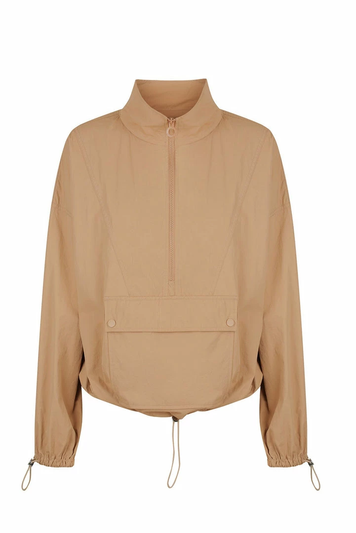 Shona Joy TOPS SJ ZIP UP ANORAK TOP - CAMEL