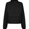 Shona Joy TOPS SJ LOGO ZIP UP JUMPER - BLACK