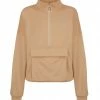 Shona Joy SJ LOGO ZIP UP JUMPER - TAN