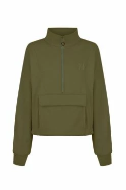 Shona Joy TOPS SJ LOGO ZIP UP JUMPER - MILITARY