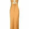 Shona Joy DRESSES ALMA LACE UP MIDI DRESS - TURMERIC
