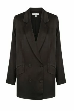 Shona Joy LA LUNE DOUBLE BREASTED BLAZER - BLACK TOPS