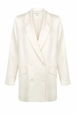 Shona Joy LA LUNE DOUBLE BREASTED BLAZER - CREAM TOPS
