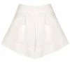 Shona Joy BONITA LINEN FLARED SHORTS - IVORY