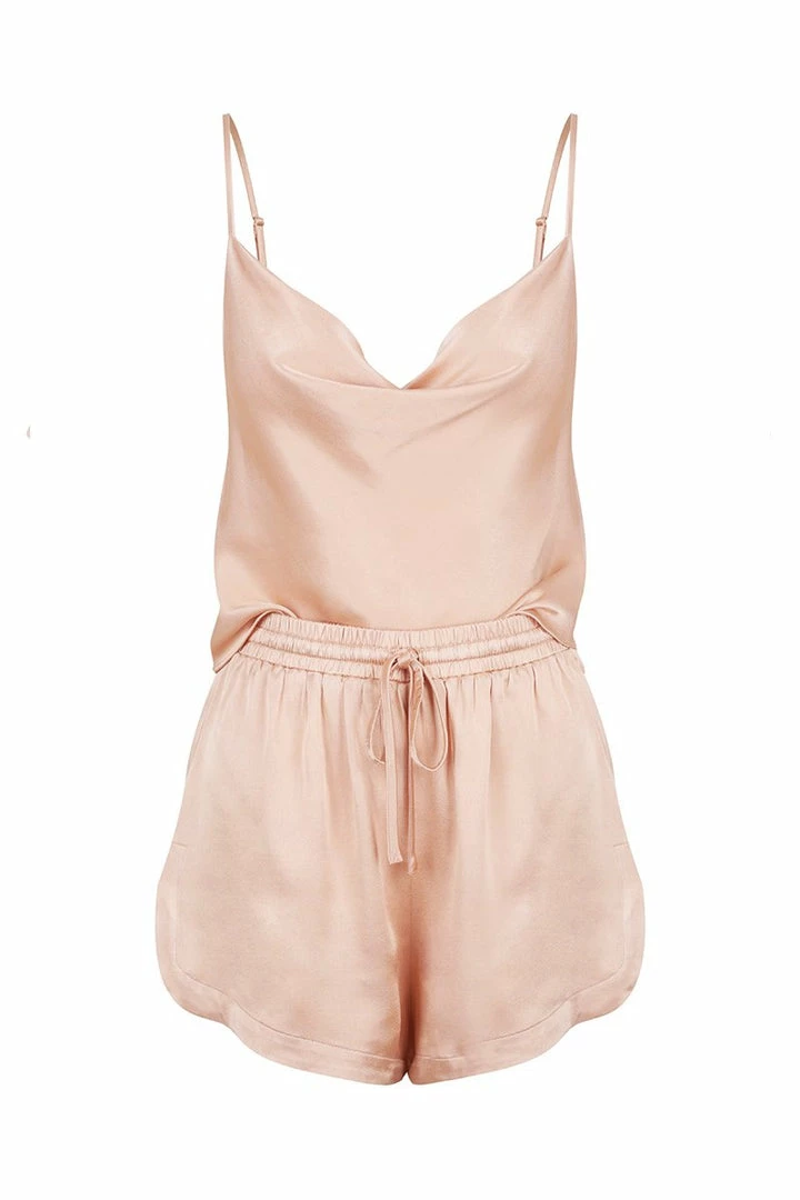 Shona Joy SHORTS & PANTS LA LUNE LOUNGE CAMI SET - DESERT ROSE