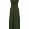 Shona Joy DRESSES CLEMENCE HIGH NECK MIDI DRESS - OLIVE