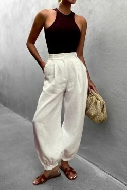 Shona Joy TOPS BASIC RACER BACK TOP - COCOA