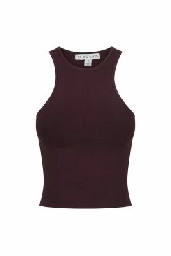 Shona Joy TOPS BASIC RACER BACK TOP - COCOA