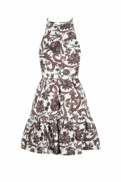 Shona Joy DAHLIA LINEN OPEN BACK TIERED MINI DRESS DRESSES