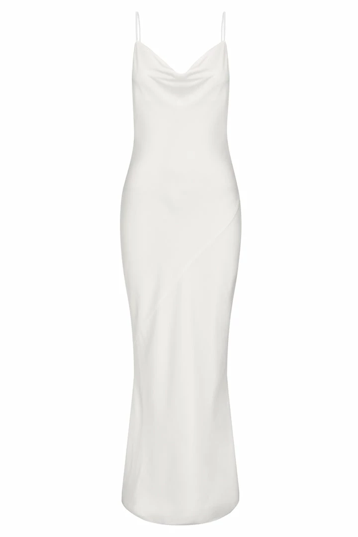 Shona Joy LUXE BIAS COWL SLIP DRESS - IVORY