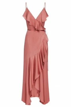 Shona Joy DRESSES LUXE BIAS FRILL WRAP DRESS - ROSE