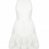 Shona Joy MAYA OPEN BACK TIERED MINI DRESS - IVORY