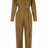 Shona Joy SARA HIGH NECK BOILER SUIT - TAPENADE JUMPSUITS