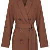 Shona Joy SARA DOUBLE BREASTED BLAZER - CHESTNUT