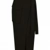 Shona Joy SKIRTS SARA WRAP MIDI SKIRT - BLACK