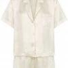 Shona Joy LA LUNE LOUNGE SHIRT SET - CREAM SHORTS & PANTS