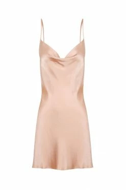 Shona Joy DRESSES LA LUNE LOUNGE SLIP DRESS - DESERT ROSE
